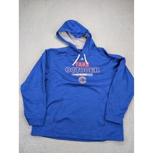 Chicago Cubs Hoodie Mens XL Blue MLB Baseball Majestic Take October 2015